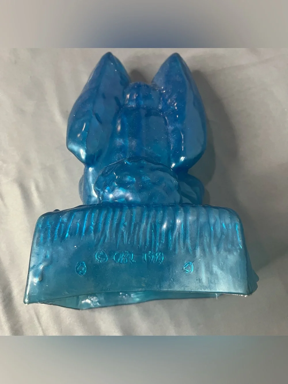 Vintage Ice Art Ice Sculpture Molds Bunny Rabbit Reusable Blue Plastic Silicone